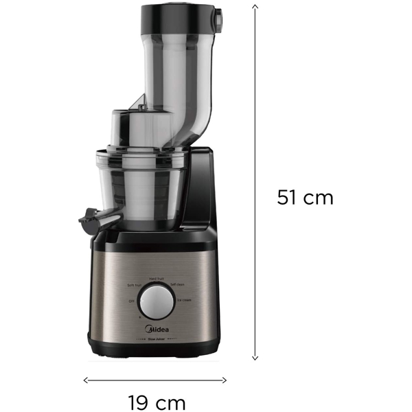 წვენსაწური Midea MJ-JS2007AW1 200 W juicer, Stainless Steel