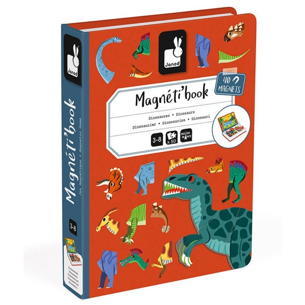 Janod J02590 Dinosaurs Magnetic book