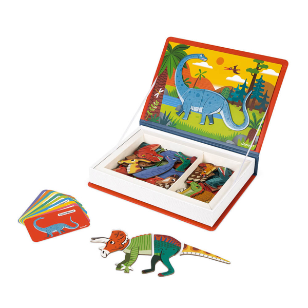 მაგნიტური წიგნი Janod J02590 Dinosaurs Magnetic book