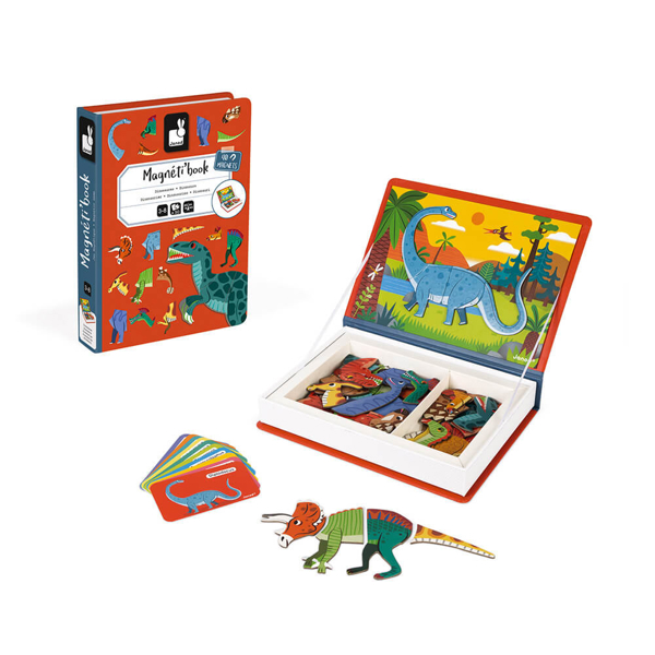 მაგნიტური წიგნი Janod J02590 Dinosaurs Magnetic book