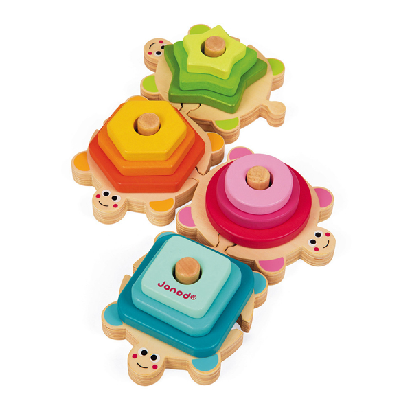 ფერადი კუ Janod J05337 Sorter Turtles 