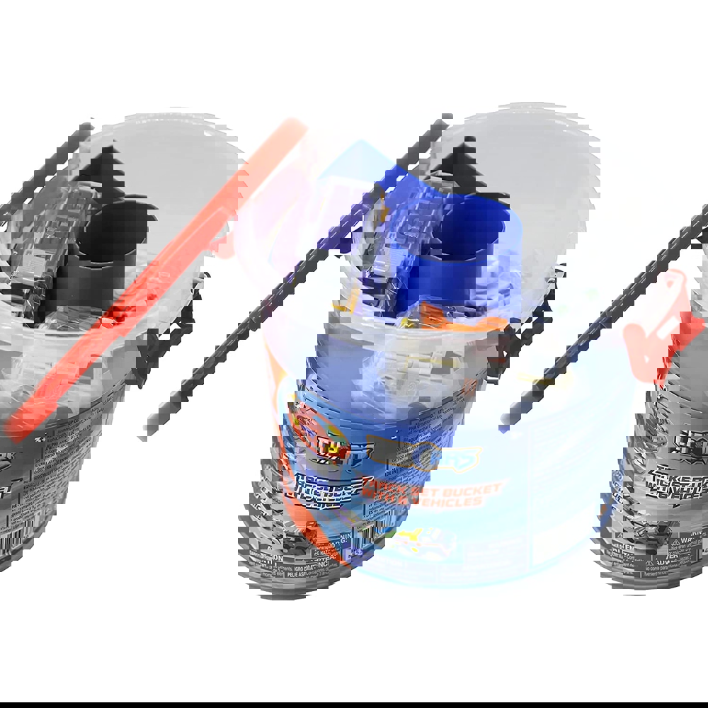 TransRacers EU463883 Track Set Bucket of Military Vehicle with 6pcs Vehicles