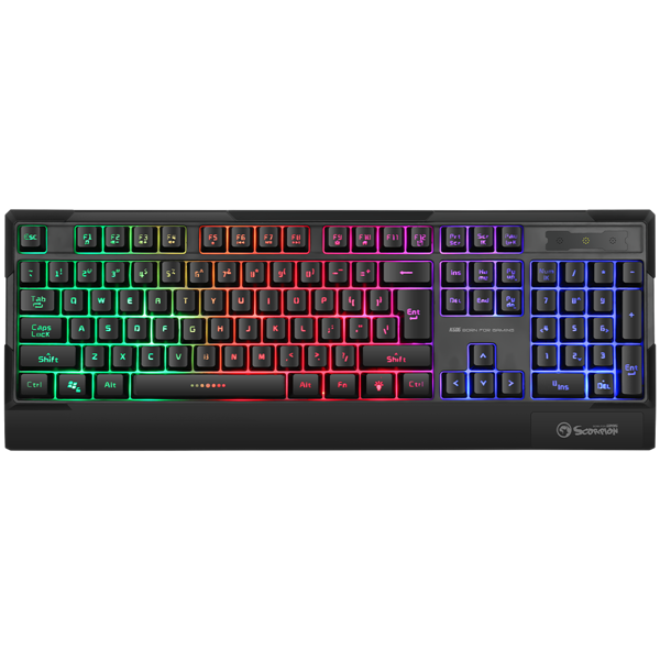 კლავიატურა Marvo K606 Wired Gaming Keyboard Membrane Black