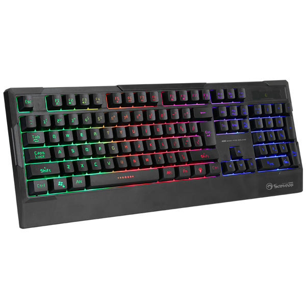 კლავიატურა Marvo K606 Wired Gaming Keyboard Membrane Black