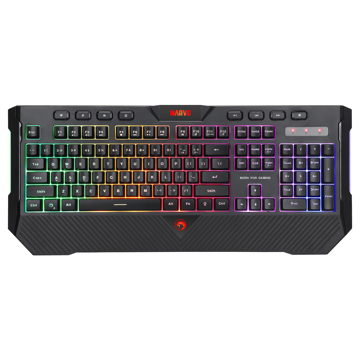 კლავიატურა Marvo K656 Wired Gaming Keyboard Membrane Black