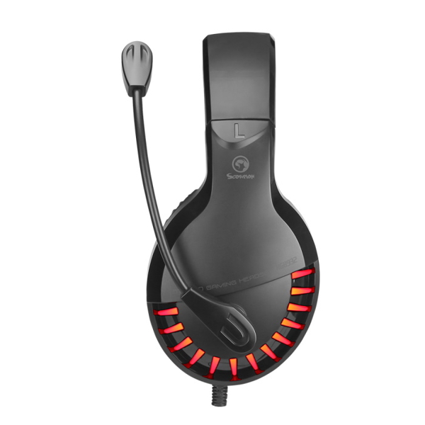 ყურსასმენი Marvo HG8932 3.5mm, USB Wired Gaming Headset Black/Red