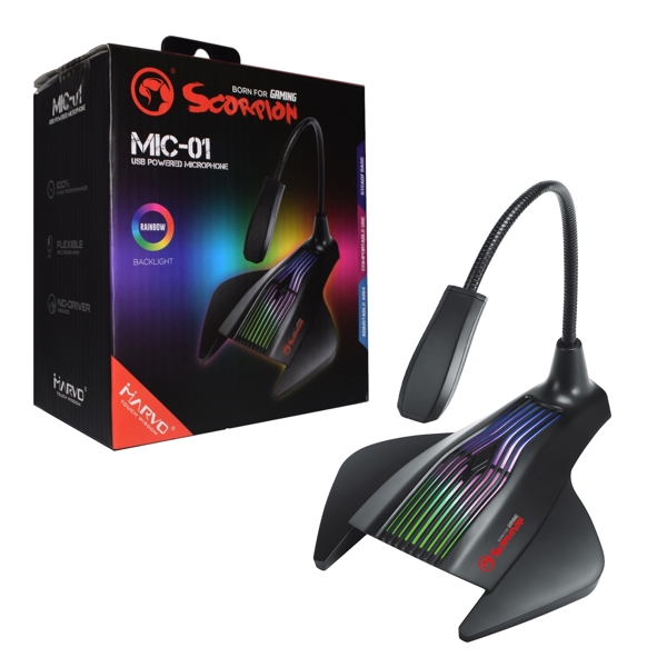 მიკროფონი Marvo MIC-01 Wired Gaming USB Microphone Black