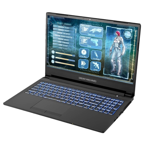 ნოუთბუქი Dream Machines G1650-15 15.6'' FHD IPS 60Hz Intel i7-10870H 16GB, 512GB SSD Free DOS Black