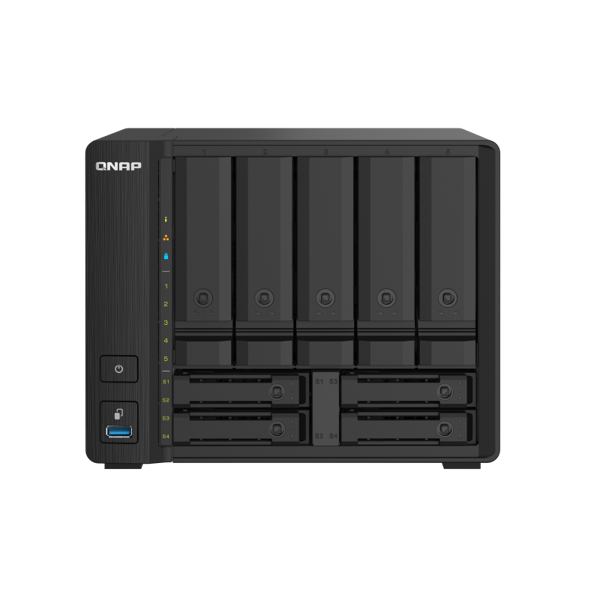 Storage System Qnap TS-932PX-4G, 9-Bay Tower NAS, 1.7GHz, 4GB DDR4 SODIMM RAM, SATA 6Gb/s, Black