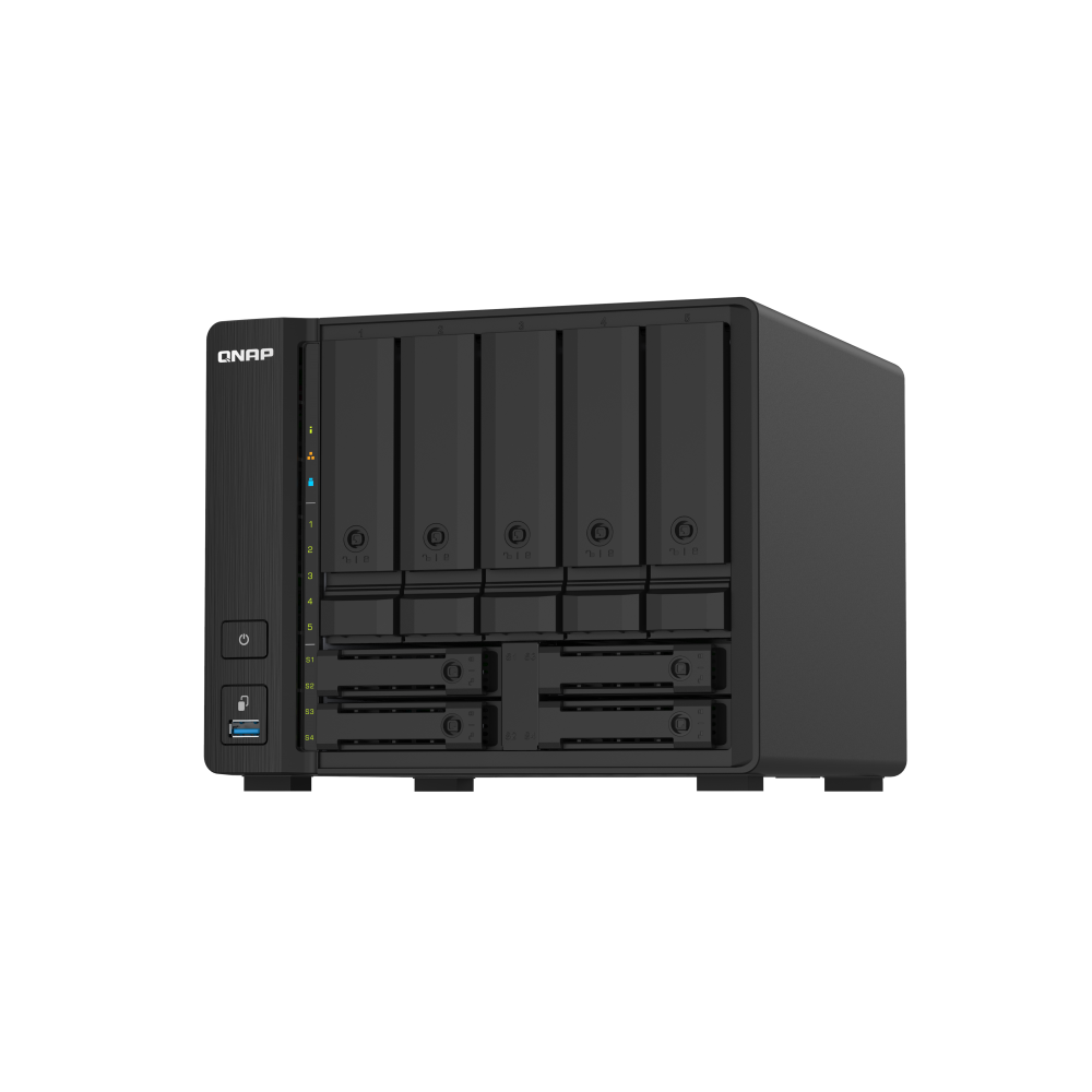 Storage System Qnap TS-932PX-4G, 9-Bay Tower NAS, 1.7GHz, 4GB DDR4 SODIMM RAM, SATA 6Gb/s, Black