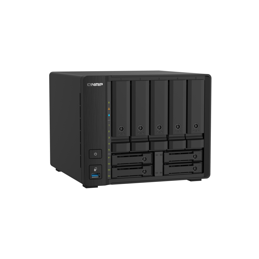 Storage System Qnap TS-932PX-4G, 9-Bay Tower NAS, 1.7GHz, 4GB DDR4 SODIMM RAM, SATA 6Gb/s, Black