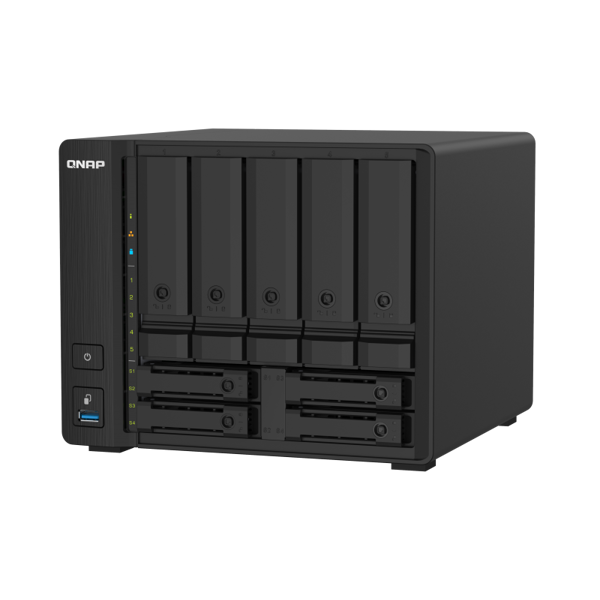 Storage System Qnap TS-932PX-4G, 9-Bay Tower NAS, 1.7GHz, 4GB DDR4 SODIMM RAM, SATA 6Gb/s, Black