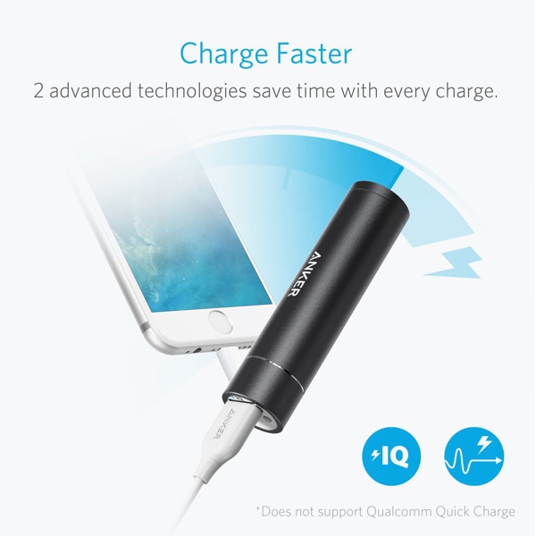 პორტატული დამტენი Anker A1104011 PowerCore+ mini 3350mAh Portable Charger Black