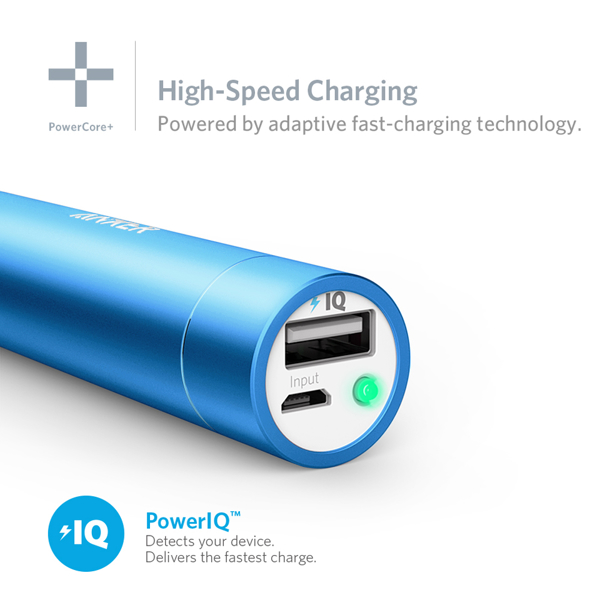 პორტატული დამტენი Anker POwerCore+ mini 3350mAh Portable Charger Blue