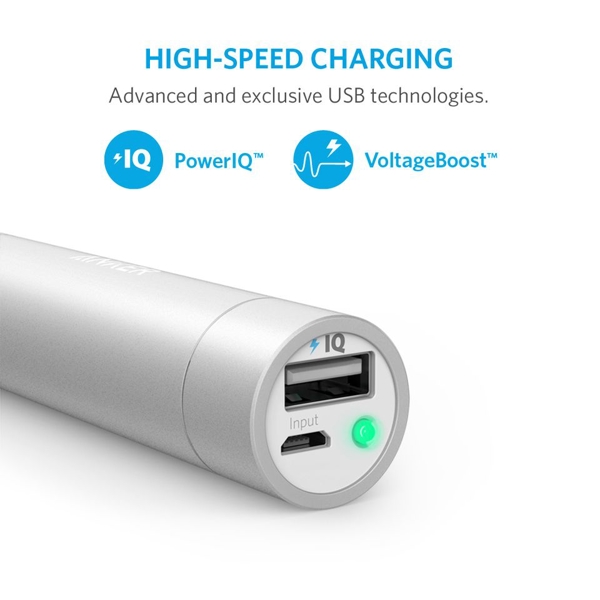 პორტატული დამტენი Anker A1104041 PowerCore + mini 3350mAh Portable Charger Silver