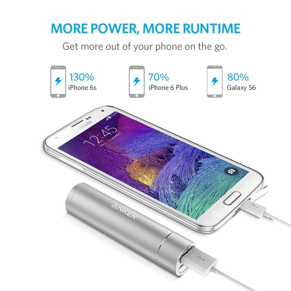 პორტატული დამტენი Anker A1104041 PowerCore + mini 3350mAh Portable Charger Silver