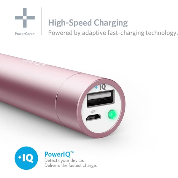 პორტატული დამტენი Anker A1104051 PowerCore + mini 3350mAh Portable Charger Pink