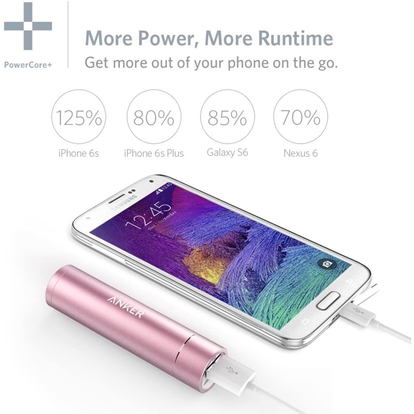 პორტატული დამტენი Anker A1104051 PowerCore + mini 3350mAh Portable Charger Pink