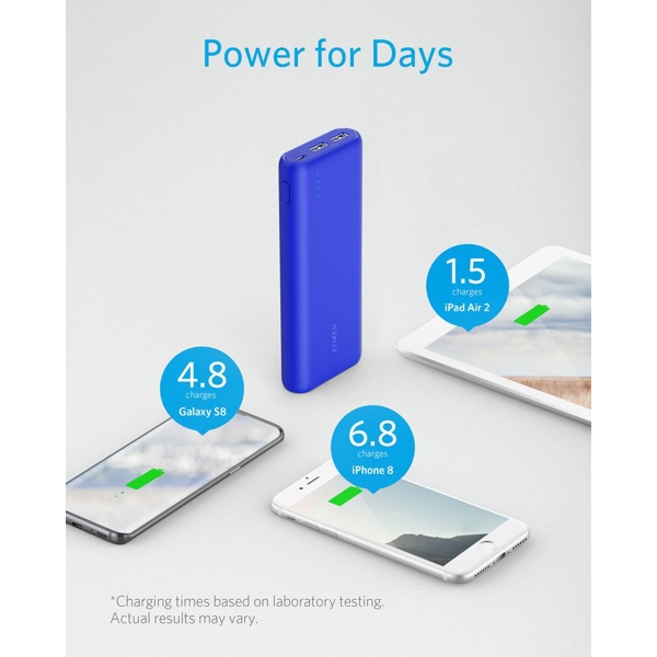 პორტატული დამტენი Anker A1271032 PowerCore 20 100 mAh B2C - UN Blue