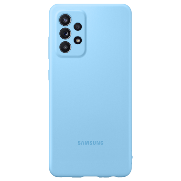 მობილურის ქეისი SAMSUNG Galaxy A52 Silicone Cover Blue (EF-PA525TLEGRU)