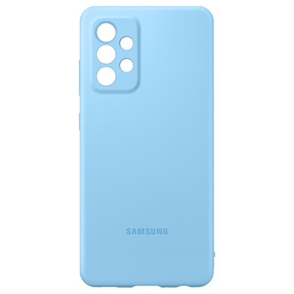 მობილურის ქეისი SAMSUNG Galaxy A52 Silicone Cover Blue (EF-PA525TLEGRU)