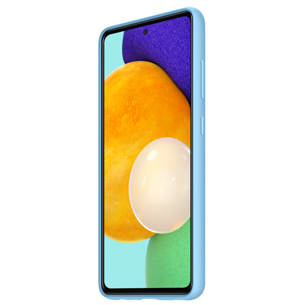 მობილურის ქეისი SAMSUNG Galaxy A52 Silicone Cover Blue (EF-PA525TLEGRU)