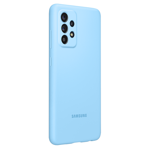 მობილურის ქეისი SAMSUNG Galaxy A52 Silicone Cover Blue (EF-PA525TLEGRU)