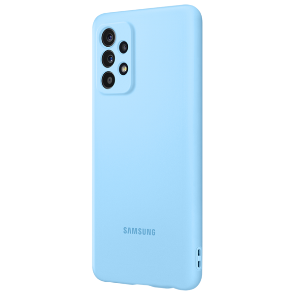 მობილურის ქეისი SAMSUNG Galaxy A52 Silicone Cover Blue (EF-PA525TLEGRU)