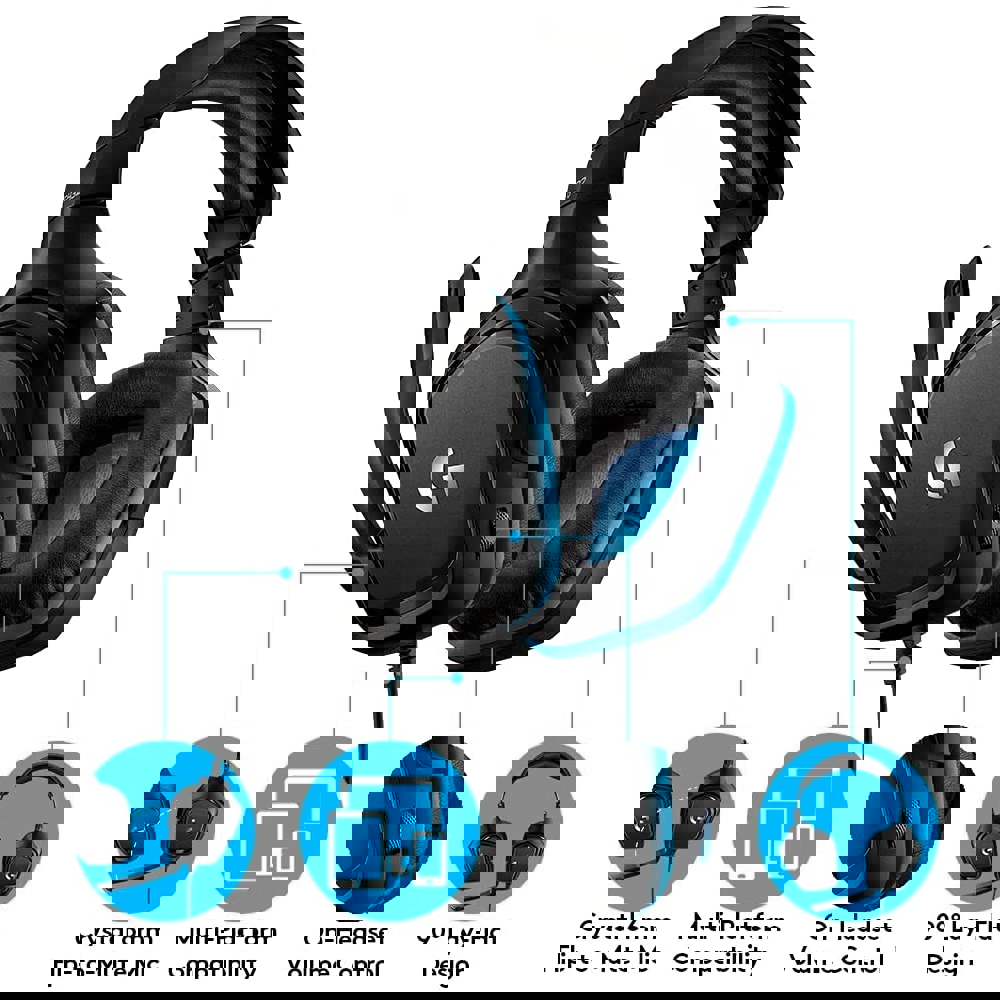 ყურსასმენი Logitech L981-000770 G432 Wired Gaming Headset EMEA
