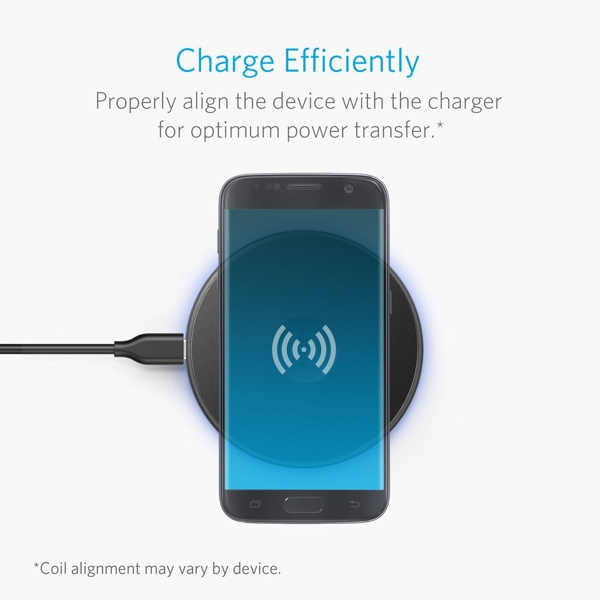 მობილურის დამტენი Anker A2512H11 PowerTouch 10 Fast Wireless Charger Black