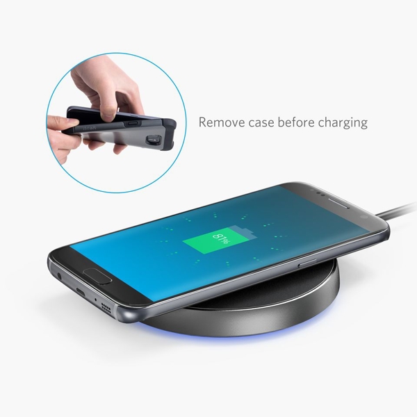 მობილურის დამტენი Anker A2512H11 PowerTouch 10 Fast Wireless Charger Black