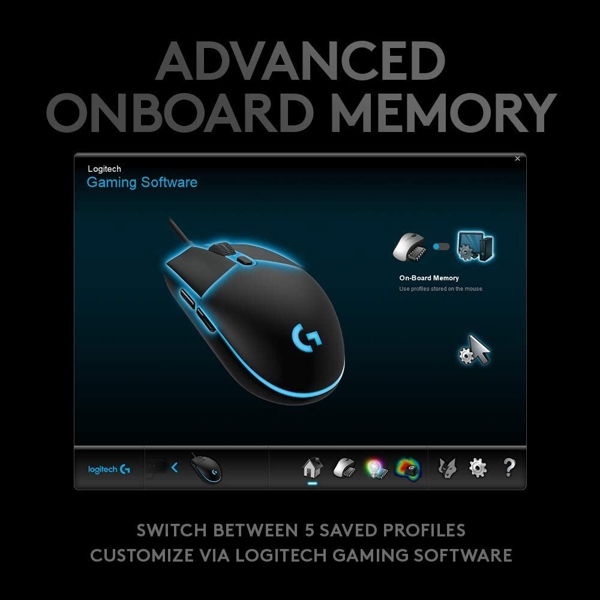 მაუსი Logitech L910-005440 PRO (HERO) Gaming Mouse - Black