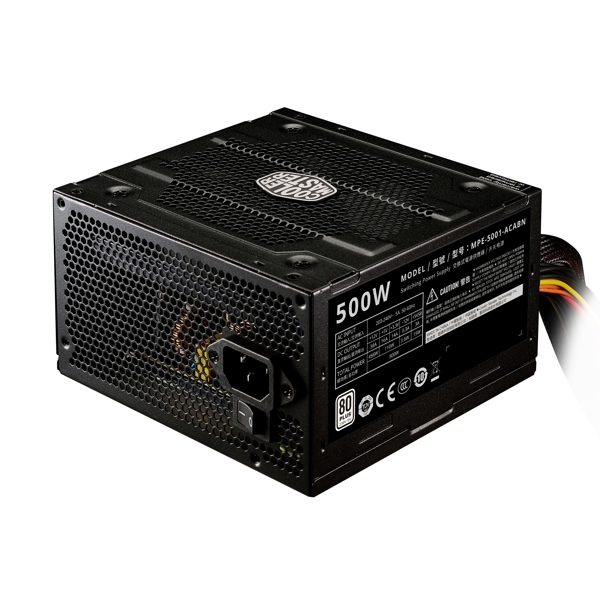 კვების ბლოკი Cooler Master PSU Elite V4 500W,12cm 24+8pin(4+4), 3xMolex, 5xSATA, 2xPCIe 8pin (6+2),Retail