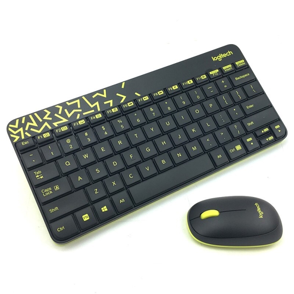 კლავიატურა+მაუსი Logitech Wireless Combo MK240 Black / Chartreuse