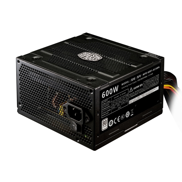 კვების ბლოკი Cooler Master MPE-6001-ACABN-EU PSU Elite V4 600W,12cm, 24+8pin(4+4), 3xMolex, 5xSATA, 2xPCIe 8pin(6+2), Retail