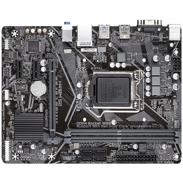 დედა დაფა Gigabyte H410M-S2 Motherboard s1200 H410 2xDDR4 VGA mATX