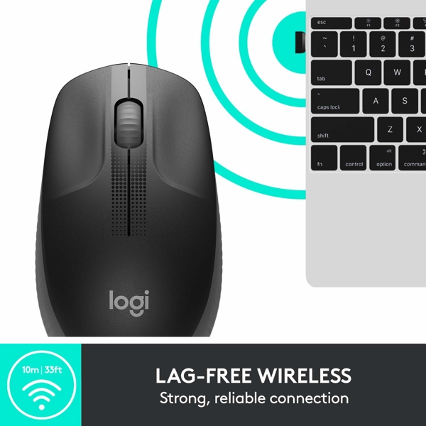 Logitech L910-005905 M190 Full-size wireless mouse Charcoal