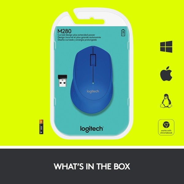 Logitech L910-004290 Wireless Mouse M280 Blue