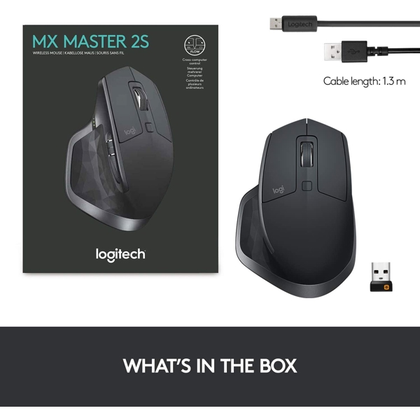 მაუსი Logitech L910-005139 Bluetooth Mouse MX Master 2S Graphite