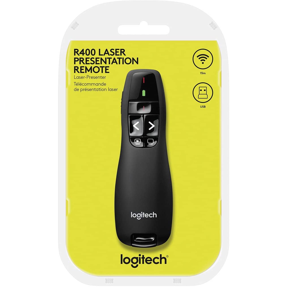 პრეზენტერი Logitech L910-001356 Wireless Presenter R400 Black
