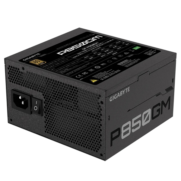 GIGABYTE GP-P850GM PSU P850G (850W) 80+GOLD, aPFC, 12см,20+4, 2*4+4, 8*SATA, 4*PCIe 4,modular