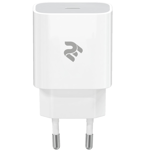 მობილურის დამტენი 2Е WC1USBC20W-W Wall Charger USB-C PD3.0 DC5V/3A, Max 20W White