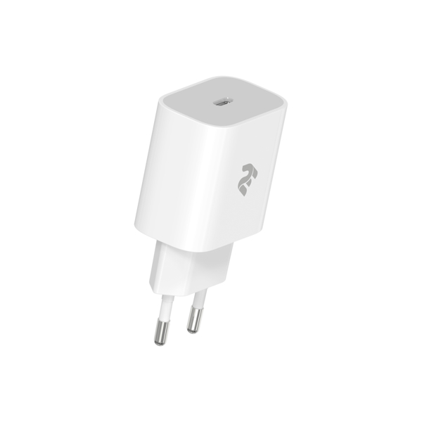 მობილურის დამტენი 2Е WC1USBC20W-W Wall Charger USB-C PD3.0 DC5V/3A, Max 20W White