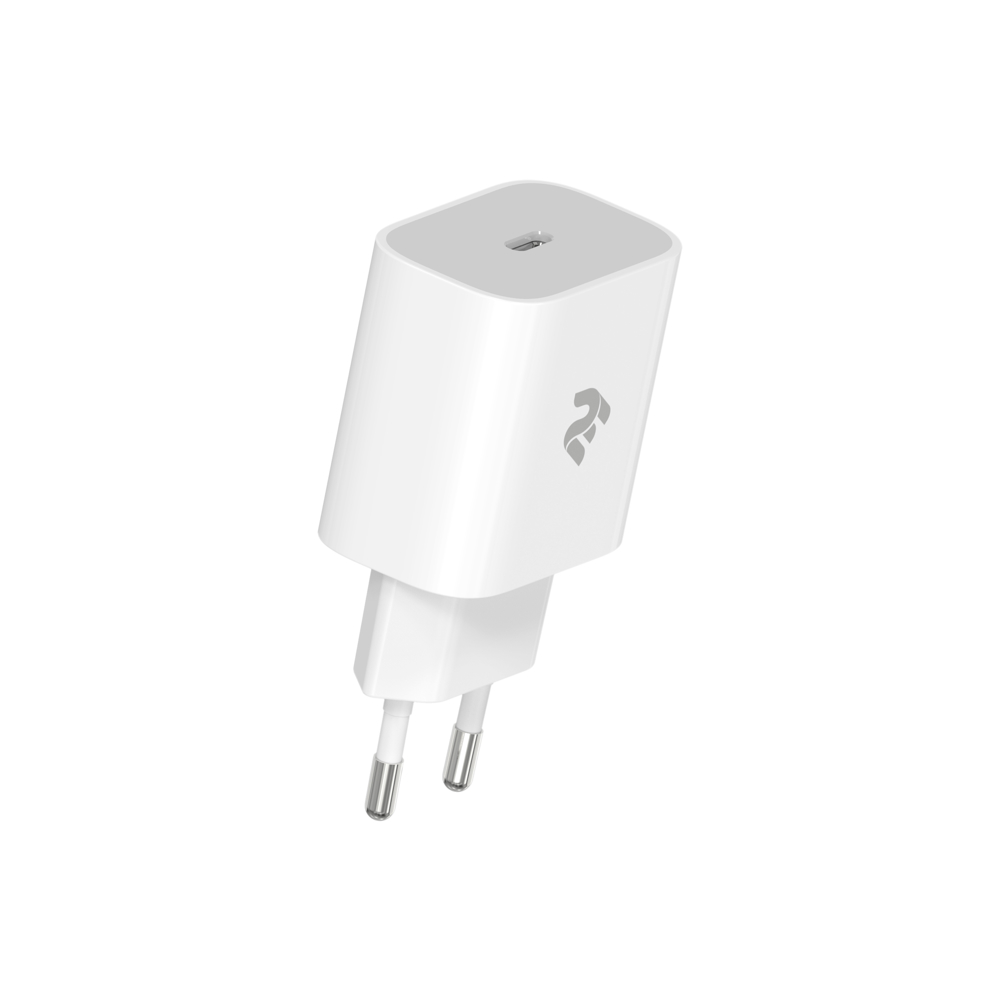 მობილურის დამტენი 2Е WC1USBC20W-W Wall Charger USB-C PD3.0 DC5V/3A, Max 20W White