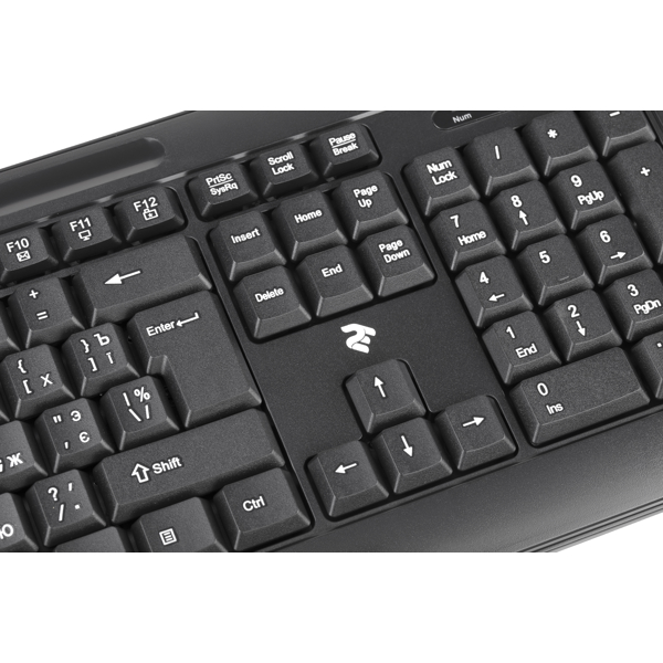 კლავიატურა 2E KM1040 Keyboard Membrane, 1.5m USB Black