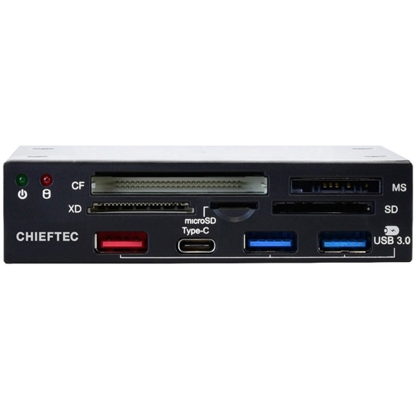 All-in-One ბარათის წამკითხველი CHIEFTEC CRD-901H Card-reader, 3xUSB3.0, 1xUSB Type-C