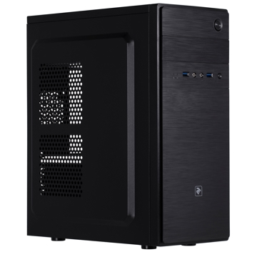 ქეისი 2E E183-400 Case ALFA MidT, PSU ATX400W, 2xUSB3.0, metal perforated (side panel) Black