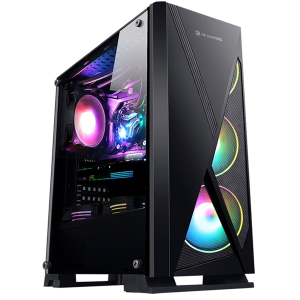 ქეისი 2E GJP12 Gaming Case CONDOR MidT, 2xUSB2.0, 1xUSB3.0, 3x120mm ARGB,TG (side panel), without PSU Black