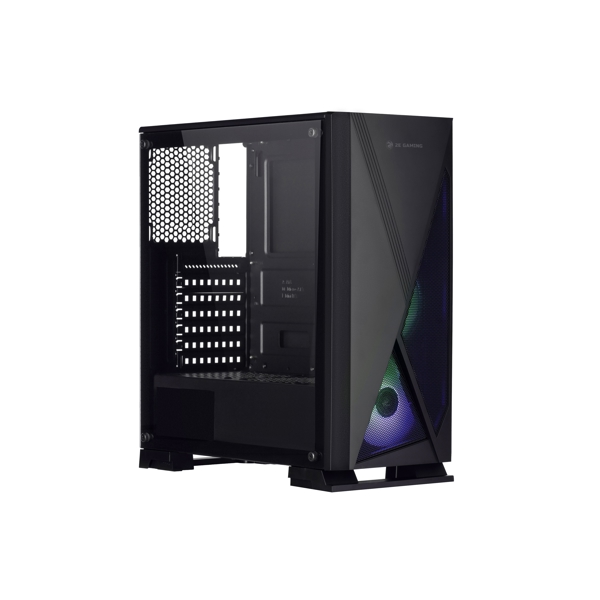 ქეისი 2E GJP12 Gaming Case CONDOR MidT, 2xUSB2.0, 1xUSB3.0, 3x120mm ARGB,TG (side panel), without PSU Black