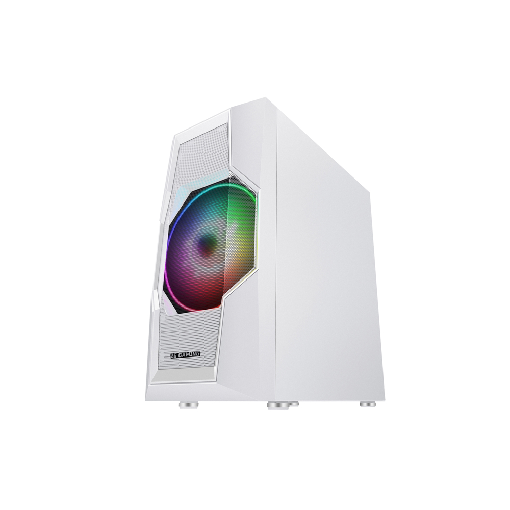 2E G2057W Gamin Case TURBO, MidT, 2xUSB2.0, 1xUSB3.0, 1x200+3x120ARGB, TG (side panel), without PSU White